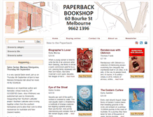 Tablet Screenshot of paperbackbooks.com.au